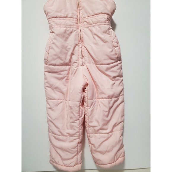 Jessica Simpson Snow Pant Play Bib -  Coral Pink 2T Adjustable - Picture 12 of 16